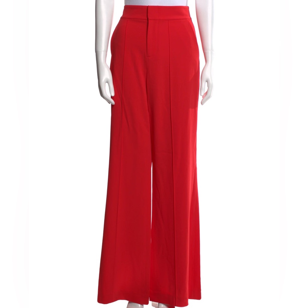 Pleated Crepe Wise Leg Pants